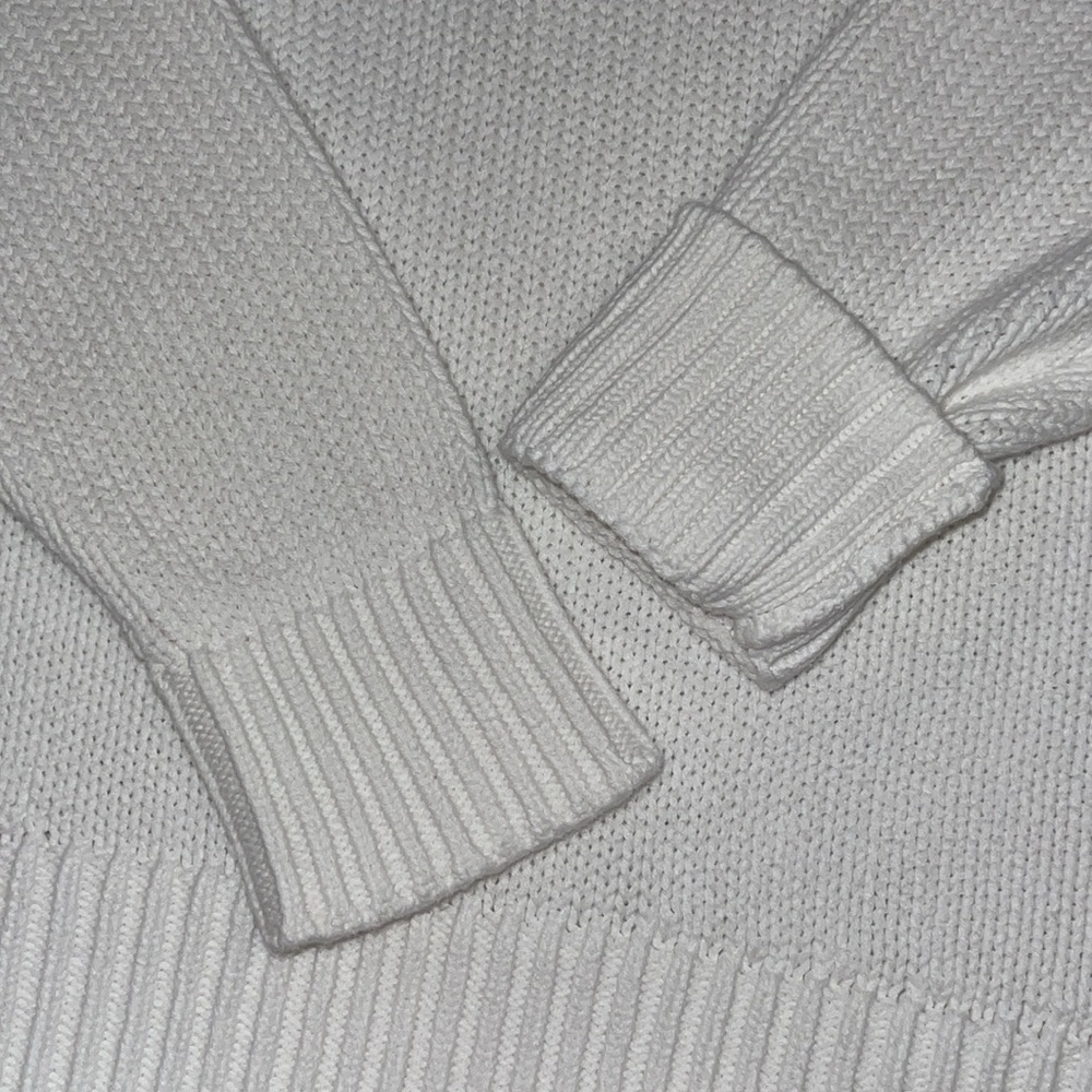 Daily Ritual Soft Cotton White Knit Sweater Sz. XL - Picture 9 of 14